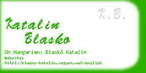 katalin blasko business card
