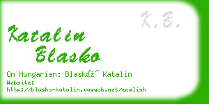 katalin blasko business card